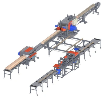 Лесопильная линия SAWLINE ECO 320 для тонкомера с участком доработки горбыля
